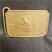 Copper and brass Wells Fargo replica belt