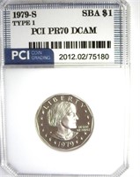 1979-S T-1 Susan B Anthony PCI PR70 DCAM