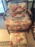 Hickory Chair & Ottoman