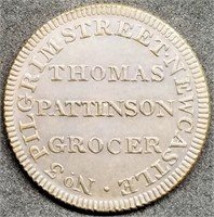 1800s Thomas Pattinson Trade Token Unc Nice