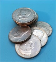 (12) 40% Silver Kennedy Half Dollars $6 Face
