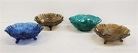 4 IG Glass Footed Bowls