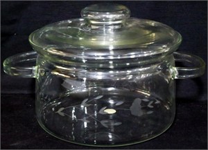 Princess House Glass Pot with lid 7x12x8