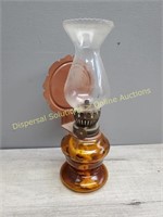 Amber Oil Lamp w Reflector