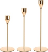 Suwimut Gold Candle Holders for Tapered Candles
