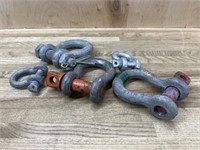 5 assorted size shackles