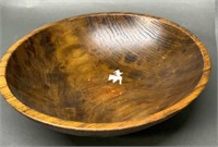 13" Wood Dough Bowl