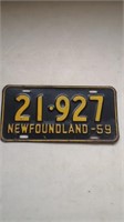 1959 NF license plate