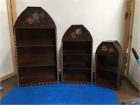 3 decorative  shelves