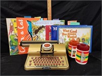 Berwin Play Typewriter, Vintage Lifesavers Mugs