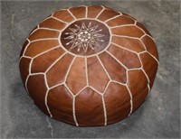Leather Bohemian Patchwork Hassock / Footstool