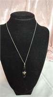Vintage silver black necklace