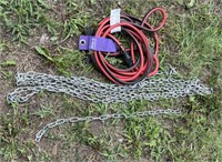 Extension cord, and chain