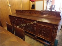 Magnificent Highly Carved Castle Sized Dark Oak