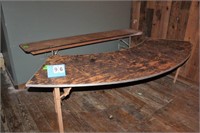 Folding Serpentine Table, Approx. 8'10"W x 30"H,