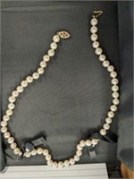 PEARL TYPE NECKLACE WITH 14K CLASP