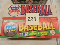 (2) 1990 Fleer Full Boxes Of Cards