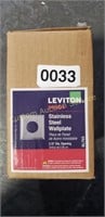 BOX OF LEVITON STAINLESS WALL PLATES