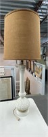 White table lamp base and neck 40in.tall