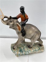 Vintage Plaster Statue Elephant / African