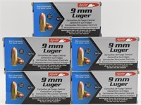 250 Rounds Of Aguila 9mm Luger Ammunition