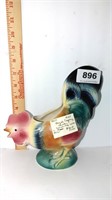 Royal Copely rooster pottery