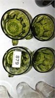 green glass punch glasses