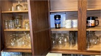 Lot of Glasses in Cabinet