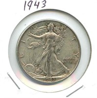 1943 Walking Liberty Silver Half Dollar