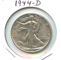 1944-D Walking Liberty Silver Half Dollar