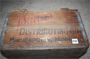 Potosi Distributing Co Wooden Box with Lid