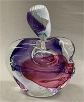 Signed Leon Applebaum Art Glass Perfume Bottle