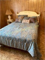 Full size cottage style headboard with frame