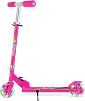 BELEEV Scooter for Kids Ages 3-12 hot pink