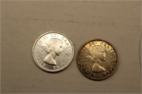 2X $1.00 CANADIAN SILVER COINS