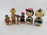 Wooden Japanese Figures