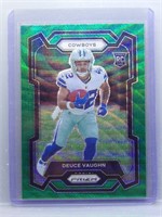 Deuce Vaughn 2023 Prizm Green Wave