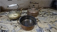 Lot of Antique Copper Pots