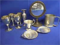 Lot Of Silver Plate & Pewter