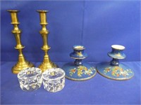 (3) Sets Of Candle Holders