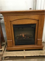 Electric fireplace console.  Works.  36 x 37 x