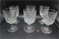 Set of Vintage Molded Glass Goblets