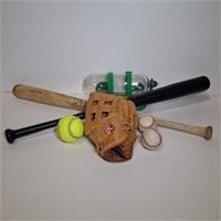 Rawlings Baseball Glove, Bats, Balls