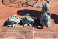 Assembled Bronze Squirrel & Frog Sprinklers