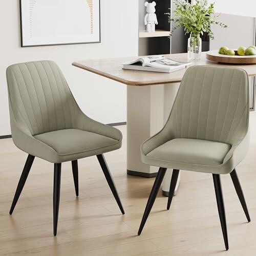 Alunaune Modern Dining Chairs Set of 2 Upholstered