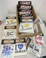 Box of Assorted Decals & Stickers