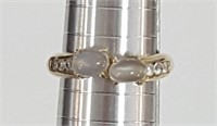 Vintage Sterling Moonstone Size 7 Ring Stamped 925