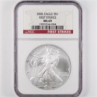 2006 Silver Eagle NGC MS69