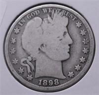 1898 BARBER HALF DOLLAR G