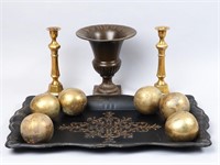 Group of Metal & Brass Home Decor